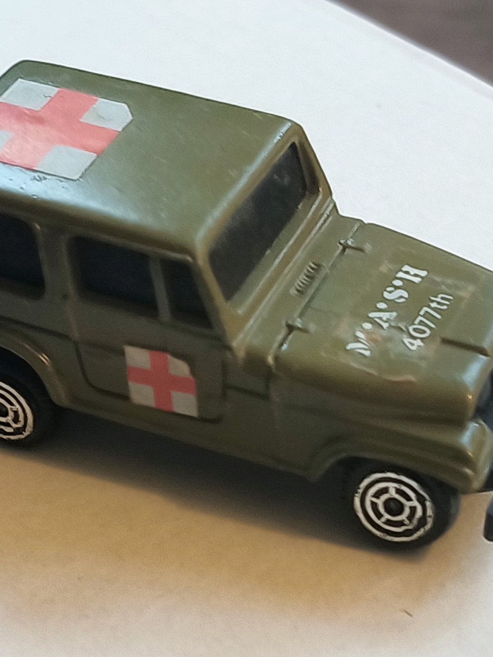 Die-Cast Military Ambulance Toy MASH 1/64 Scale Olive Green